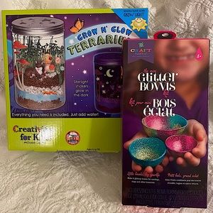Girls Crafts: Terrarium & Glitter Bowls